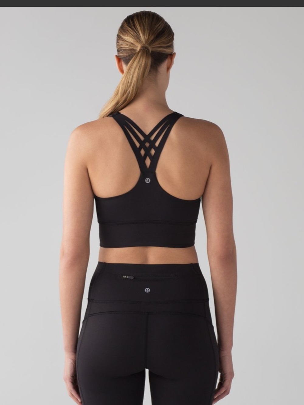 Lululemon mind over miles bra black size 6